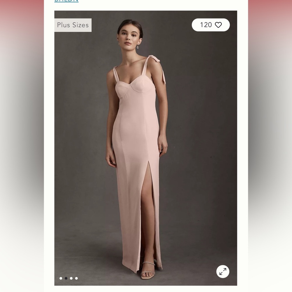 New BHLDN Blush Pink floor Length Gown 22W